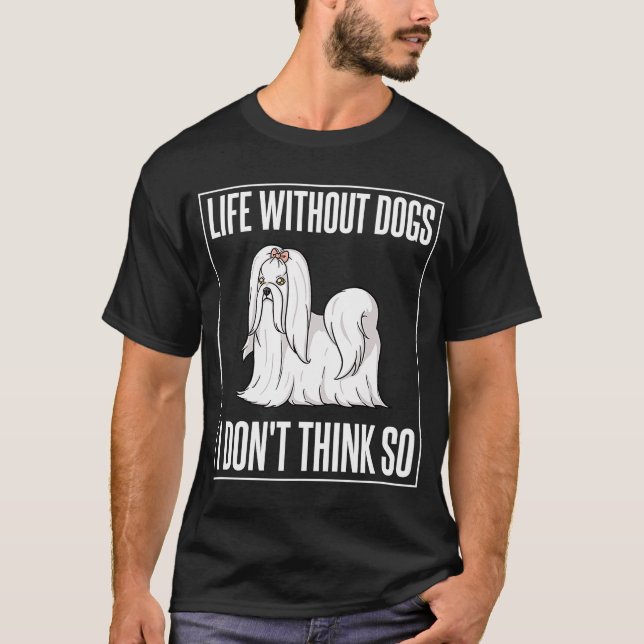T-shirt Propriétaire de chiots maltais (Devant)