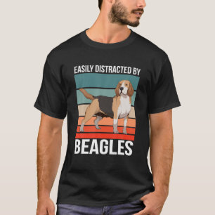 T-shirt Propriétaire De Citation Beagle Rétro Facilement D