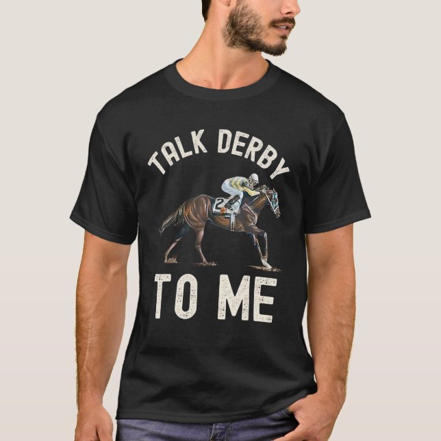 T-shirt Propriétaire de courses de chevaux et Talk Derby T (Devant)