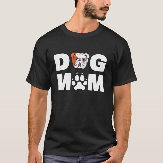 T-shirt Propriétaire de la maman de chien anglais Bulldog  (Devant)