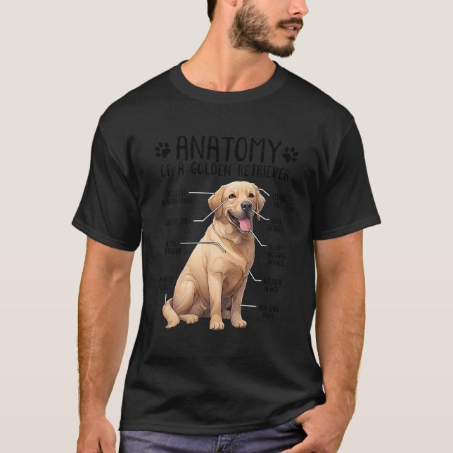 T-shirt Propriétaire de l'Amoureux des chiens Anatomie Gol (Devant)