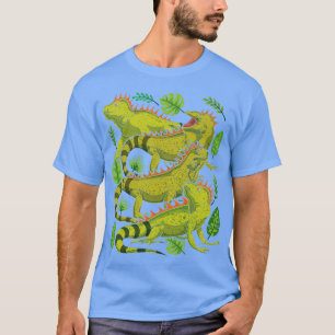 T-shirt Propriétaire de Pet Lizard Feuilles tropicaux Rept