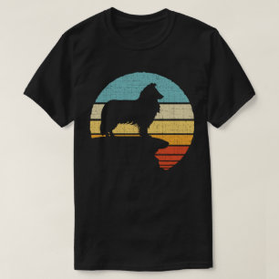 T-shirt Propriétaire de Rough Collie Rétro Vintage Années