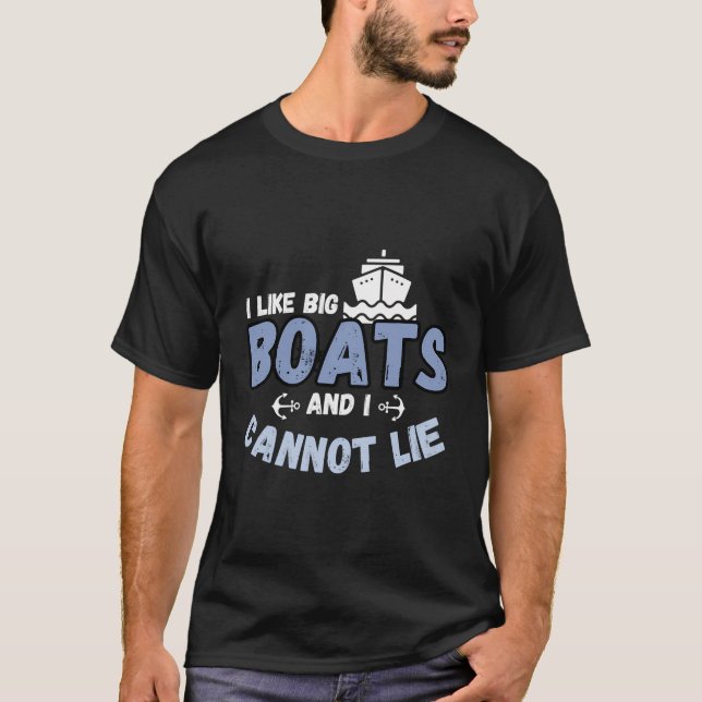 T-shirt Propriétaire Du Bateau J'Aime Les Gros Bateaux Pon (Devant)