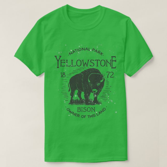 T-shirt Propriétaire du bison du parc national Yellowstone (Design devant)