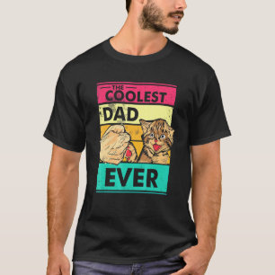 T-shirt Propriétaire du chat Chat Coolest Papa Jamais
