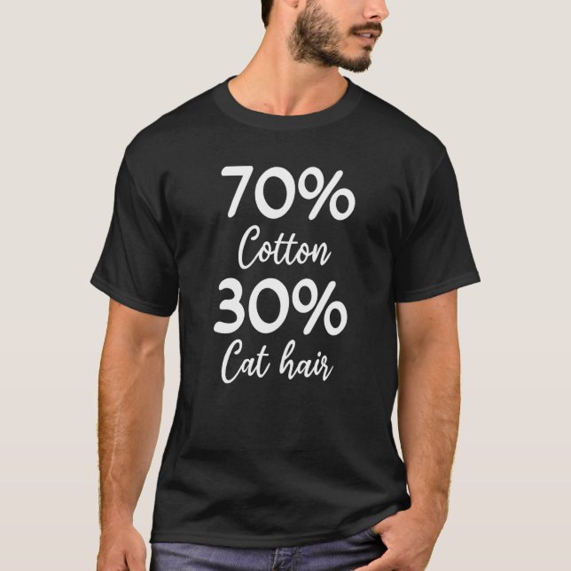 T-shirt Propriétaire du chat I 70 Coton 30 Chat Cheveux I  (Devant)