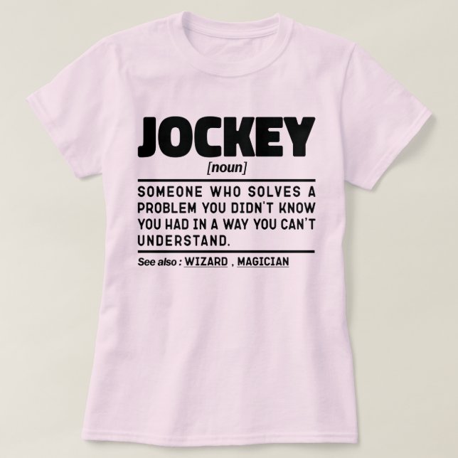 T-shirt Propriétaire du cheval Cool Jockey Noun Equestrian (Design devant)