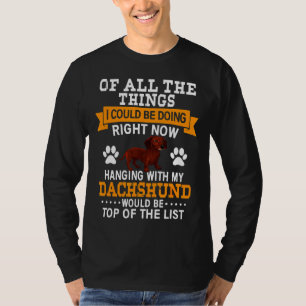 T-shirt Propriétaire du chien Dachshund Gif