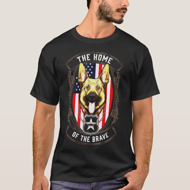 T-shirt Propriétaire du policier German Shepherd (Devant)