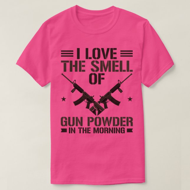 T-shirt Propriétaire D'Un Arme À Feu J'Aime L'Odeur De Pou (Design devant)