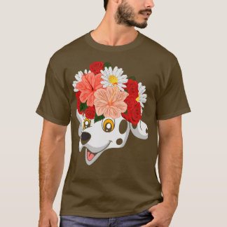 T-shirt Propriétaire d'un chien d'animal floral Couronne p