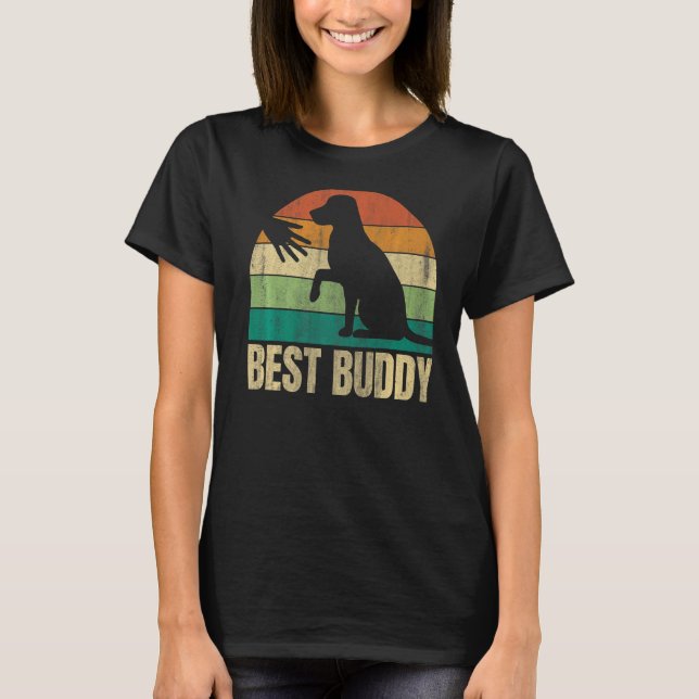 T-shirt Propriétaire Et Chien De Best Buddy (Devant)