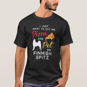 T-shirt Propriétaire finlandais de pizza Spitz Dog Noël An