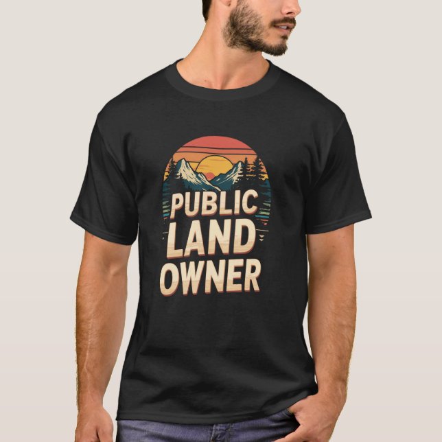 T-shirt Propriétaire foncier public, Conservation, Protége (Devant)