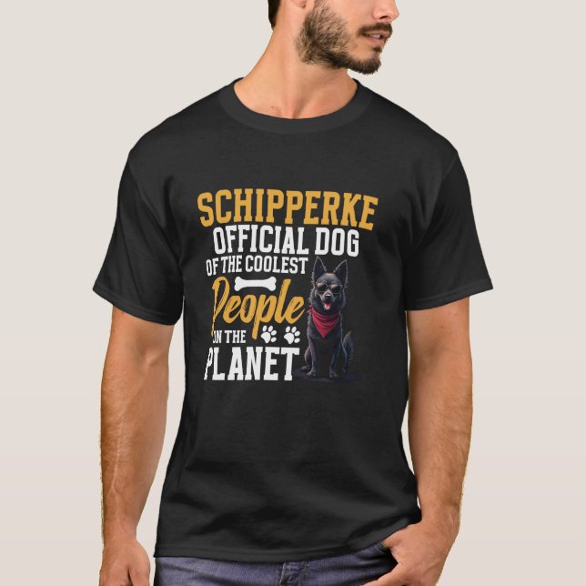 T-shirt Propriétaire Schipperke Enthousiaste Chien Proprié (Devant)