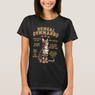 T-shirt Propriétaires de chats BENGAL COMMANDES Funny Beng