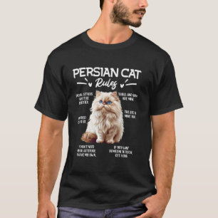 T-shirt Propriétaires de chats RÈGLES DE CHAT PERSAN Papa