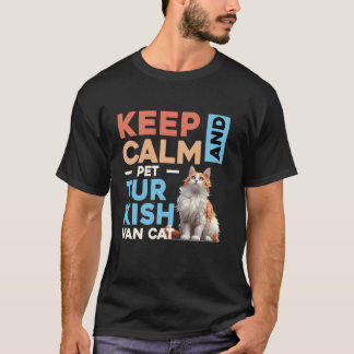 T-shirt Propriétaires de chats RESTEZ CALME ET CARRESSEZ L
