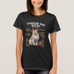 T-shirt Propriétaires de chats TURKISH VAN RÈGLES Funny Va