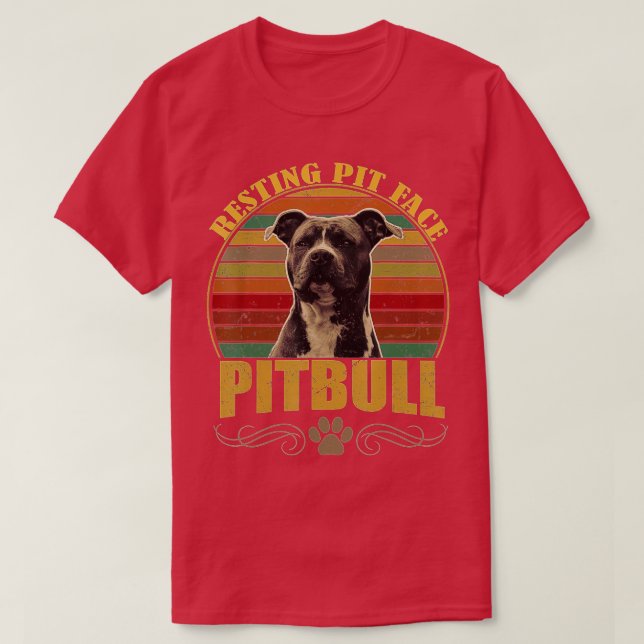 T-shirt Propriétaires de chiens Pitbull de la face de la p (Design devant)