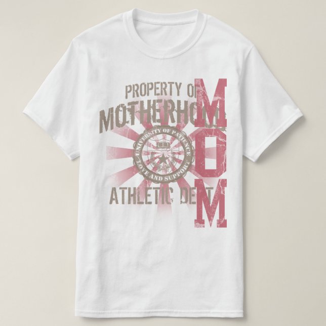 T-shirt Propriété de la maternité Dépôt sportif. Maman T-s (Design devant)