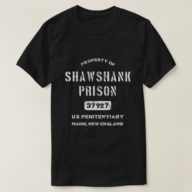 T-shirt Propriété de la prison de Shawshank (Design devant)