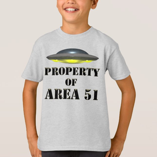 T-shirt Propriété de la zone 51 (Devant)