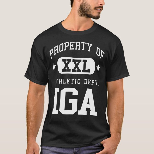 T-shirt Propriété de l'école d'athlétisme IGA XXL (Devant)