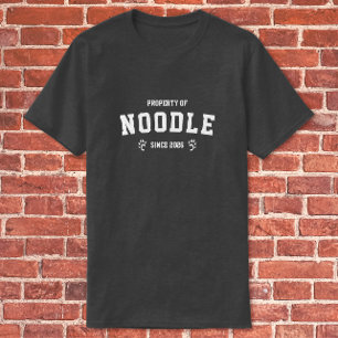 T-shirt Propriété de Pattes de Furet Année & Nom