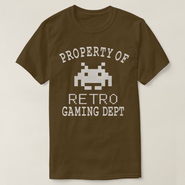T-shirt Propriété de Retro Gaming Dept (Design devant)