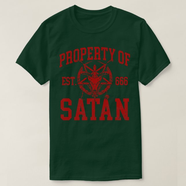 T-shirt propriété de satan (Design devant)