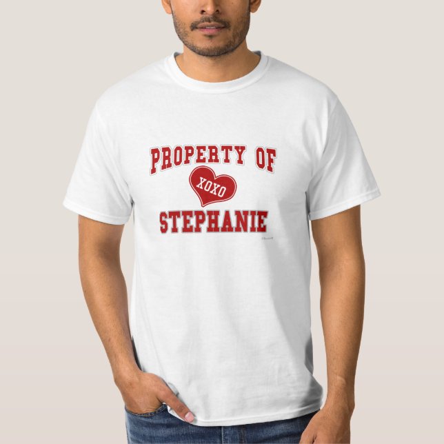 T-shirt Propriété de Stephanie (Devant)
