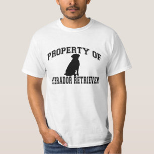 T-shirt Propriété des mots de récupération du Labrador