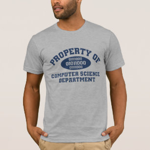 T-shirt Propriété du département d'informatique (bleu)