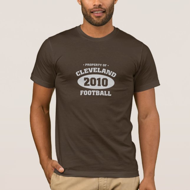 T-shirt Propriété du football de Cleveland (Devant)