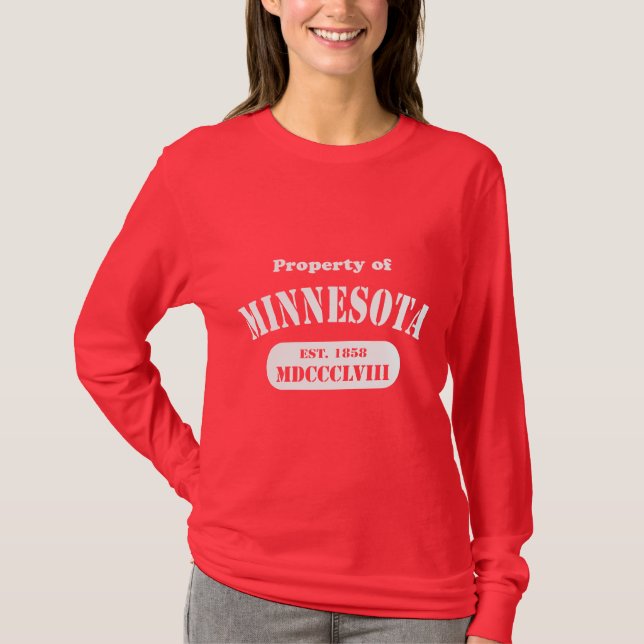 T-shirt Propriété du Minnesota - texte blanc (Devant)