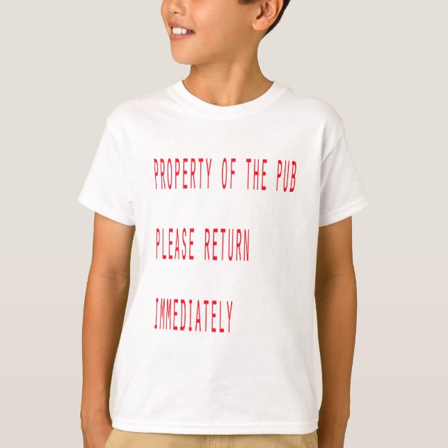 T-shirt Propriété du pub (Devant)