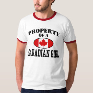 T-shirt Propriété d'une fille canadienne