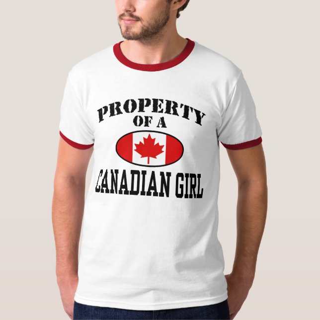 T-shirt Propriété d'une fille canadienne (Devant)