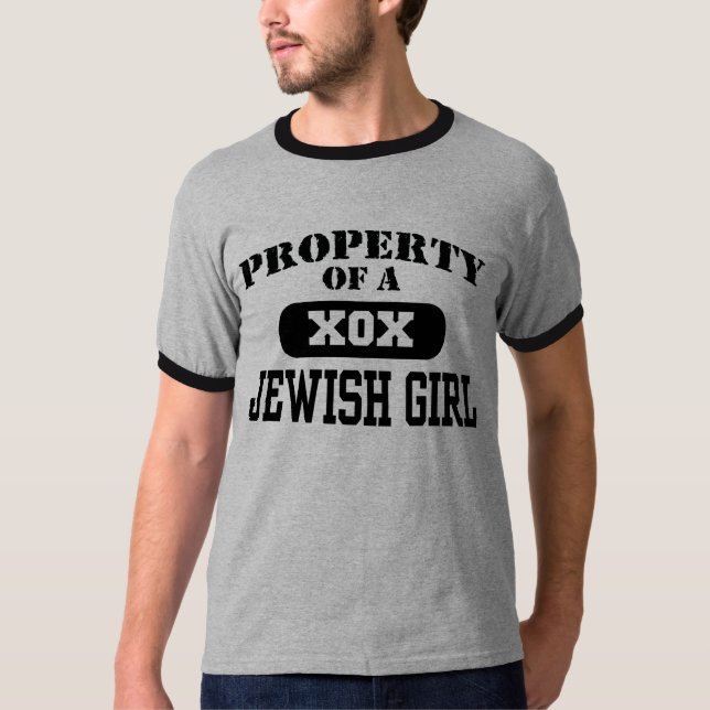 T-shirt Propriété d'une fille juive (Devant)