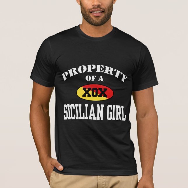 T-shirt Propriété d'une fille sicilienne (Devant)