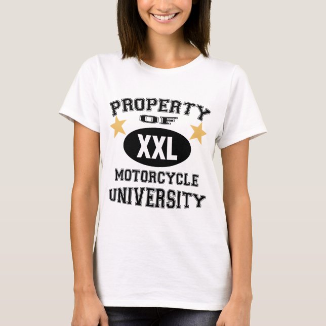 T-shirt Propriété d'université de moto (Devant)