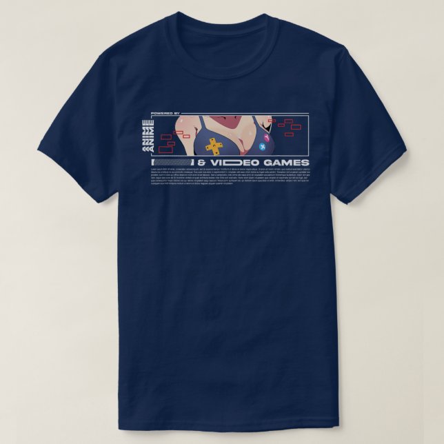T-shirt Propulsé Par Anime & Jeux Vidéo Anime Streetware  (Design devant)