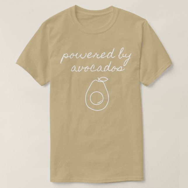 T-shirt Propulsé Par Avocados Drôle Plaisanterie Cadeaux H (Design devant)