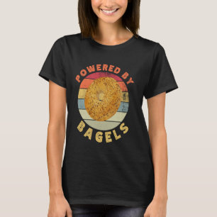 T-shirt Propulsé par Bagels Funny Retro Petit déjeuner Ali