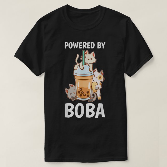 T-shirt Propulsé Par Boba Bubble Milk Tea Tapioca (Design devant)