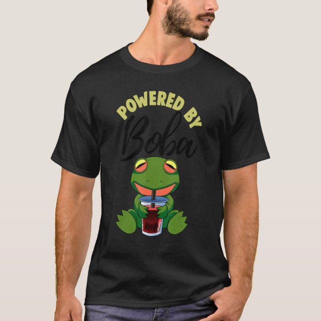 T-shirt Propulsé Par Boba Frog Femmes Boba Tea (Devant)