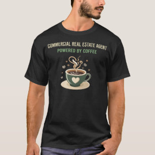 T-shirt Propulsé Par Café Agent Immobilier Commercial