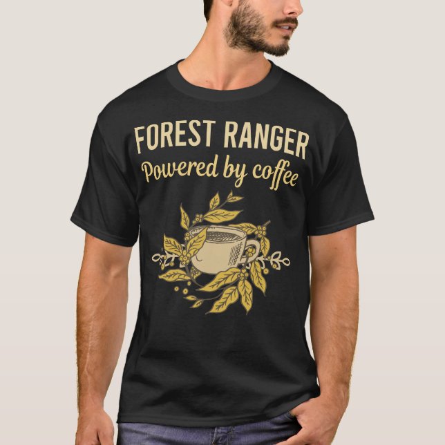 T-shirt Propulsé Par Café - Forest Ranger (Devant)